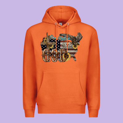One Nation Under God 4th Of July Premium Hoodie Designed By Howdyjamesfarm