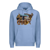 Colony Blue One nation under god 4th of july Premium Hoodie - HowdyJamesFarm