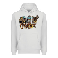 Dove Grey One nation under god 4th of july Premium Hoodie - HowdyJamesFarm