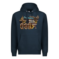 Navy One nation under god 4th of july Premium Hoodie - HowdyJamesFarm