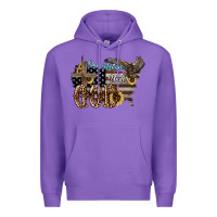Purple One nation under god 4th of july Premium Hoodie - HowdyJamesFarm