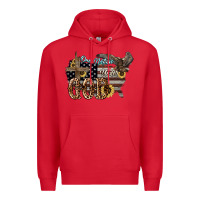 Red One nation under god 4th of july Premium Hoodie - HowdyJamesFarm