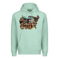 Seafoam One nation under god 4th of july Premium Hoodie - HowdyJamesFarm