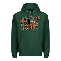 Sports Green One nation under god 4th of july Premium Hoodie - HowdyJamesFarm