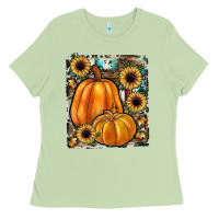 Matcha sunflowers, pumpkin, cowhide, serape Ladies Tee - JahusDesignShop