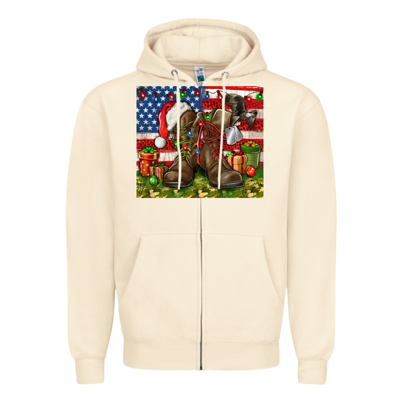 Army Veteran Boots Christmas Tumbler 4th Of July Zipper Hoodie by HowdyJamesFarm | Teevron