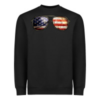 Black amerıcan flag glasses Heavyweight Sweatshirt - BarkalooDesign