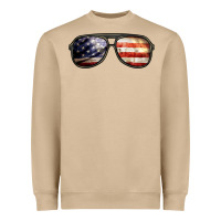 Mushroom amerıcan flag glasses Heavyweight Sweatshirt - BarkalooDesign