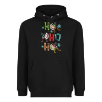 Black ho ho ho Heavyweight Hoodie - OliviaCreatesArt