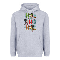 Heather Grey ho ho ho Heavyweight Hoodie - OliviaCreatesArt