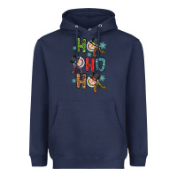 Navy ho ho ho Heavyweight Hoodie - OliviaCreatesArt
