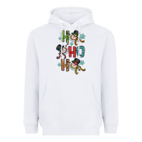 White ho ho ho Heavyweight Hoodie - OliviaCreatesArt