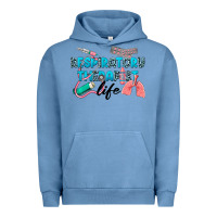 Pigment Pebble Blue Western Respiratory Therapist Life Urban Hoodie - LillyAllenDesigns