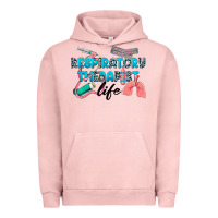 Pigment Salmon Western Respiratory Therapist Life Urban Hoodie - LillyAllenDesigns