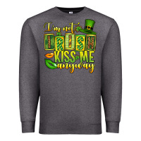 Charcoal Heather St. Patrick's I am not irish kiss me anyway Premium Sweatshirt - OliviaCreatesArt