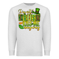 Oatmeal Heather St. Patrick's I am not irish kiss me anyway Premium Sweatshirt - OliviaCreatesArt