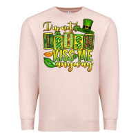 Pale Pink St. Patrick's I am not irish kiss me anyway Premium Sweatshirt - OliviaCreatesArt