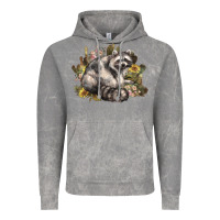 Cloud Rock floral racoon western Vintage Hoodie - NancyCooperArtShop