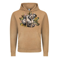 Vintage Camel floral racoon western Vintage Hoodie - NancyCooperArtShop