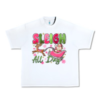 White sleigh all day Urban Heavy Tee - MaliasSmallBusiness