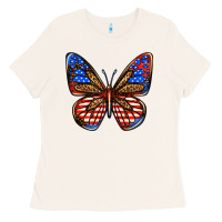 Bone 4th of july butterfly Ladies Tee - BundleAndBundleShop