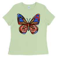 Matcha 4th of july butterfly Ladies Tee - BundleAndBundleShop