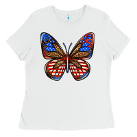 4th Of July Butterfly Ladies Tee | Teevron