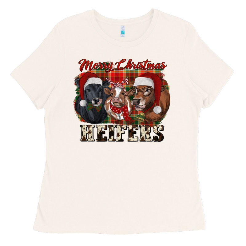 Merry Christmas Heifers Ladies Tee by RanaPortraitStore | Teevron