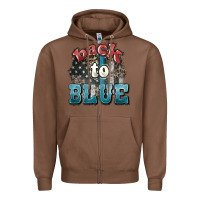 Chestnut Back to blue 4th of july Zipper Hoodie - HowdyJamesFarm