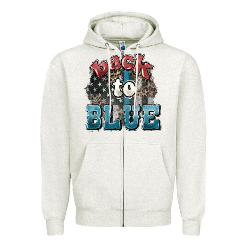 Back To Blue 4th Of July Zipper Hoodie by HowdyJamesFarm | Teevron
