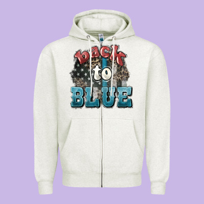 Back To Blue 4th Of July Zipper Hoodie Designed By Howdyjamesfarm
