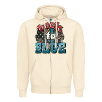 Sandshell Back to blue 4th of july Zipper Hoodie - HowdyJamesFarm