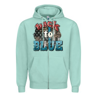 Seafoam Back to blue 4th of july Zipper Hoodie - HowdyJamesFarm