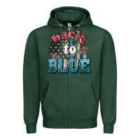 Sports Green Back to blue 4th of july Zipper Hoodie - HowdyJamesFarm