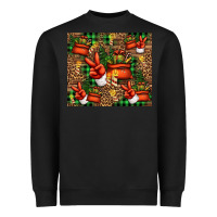 Black Christmas Santa Claus peace hand Heavyweight Sweatshirt - Jasminsmagicworld