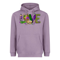 Lavender love teacher mardi gras Heavyweight Hoodie - OliviaCreatesArt