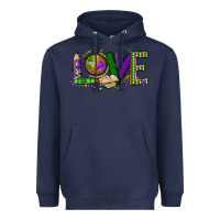 Navy love teacher mardi gras Heavyweight Hoodie - OliviaCreatesArt