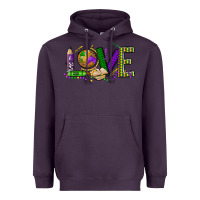 Plum love teacher mardi gras Heavyweight Hoodie - OliviaCreatesArt