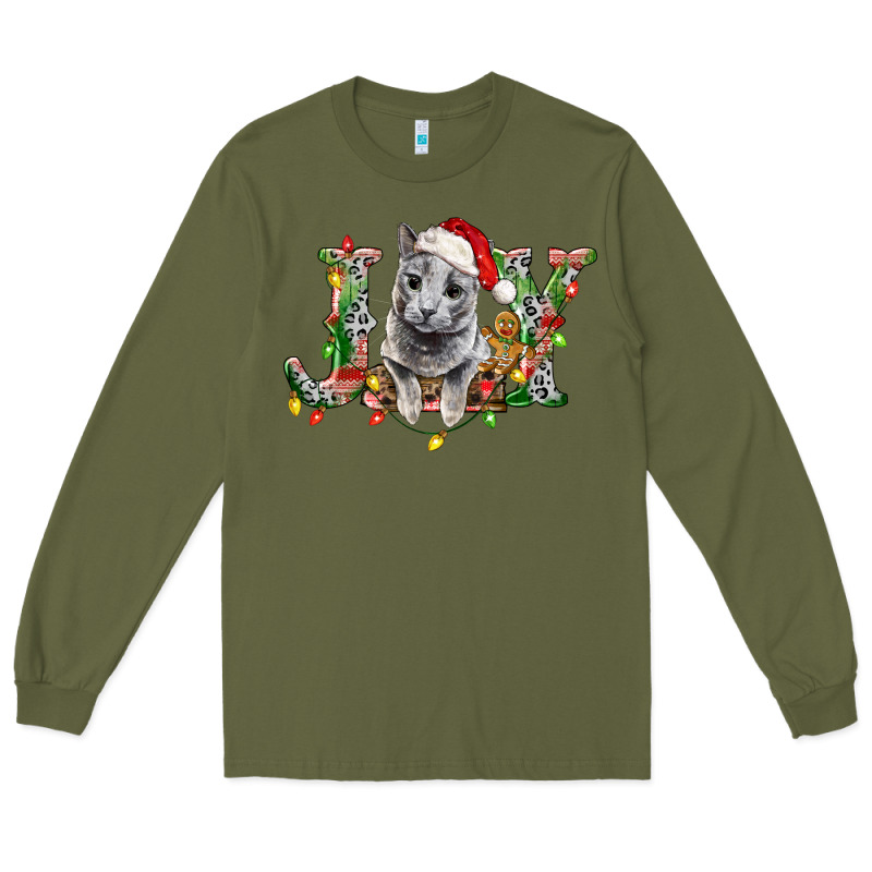 Russian Blue Cat Joy Long Sleeve Tee by LillyAllenDesigns | Teevron