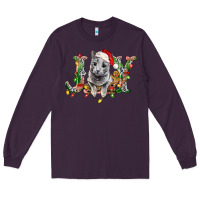 Plum Russian Blue Cat Joy Long Sleeve Tee - LillyAllenDesigns