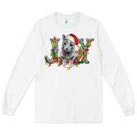 White Russian Blue Cat Joy Long Sleeve Tee - LillyAllenDesigns