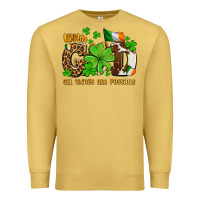 Antique Gold with god all things are possible Premium Sweatshirt - OliviaCreatesArt