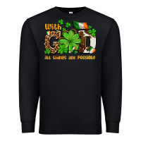 Black with god all things are possible Premium Sweatshirt - OliviaCreatesArt