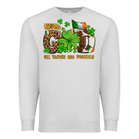 Dove Grey with god all things are possible Premium Sweatshirt - OliviaCreatesArt