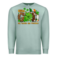 Seafoam with god all things are possible Premium Sweatshirt - OliviaCreatesArt