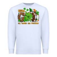 White with god all things are possible Premium Sweatshirt - OliviaCreatesArt