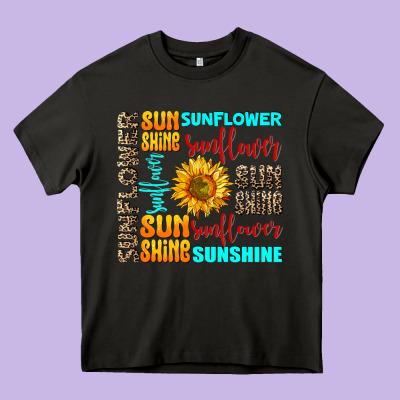 Sunflower Sunshine Heavy Core Tee Designed By Adodesignshop
