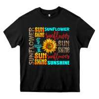 Black sunflower sunshine Heavy Core Tee - AdoDesignShop