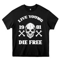 Black Live Young Die Free Heavy Core Tee - Bettercallsaul