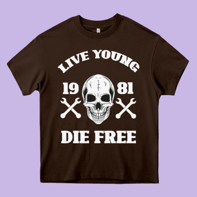 Live Young Die Free Heavy Core Tee Designed By Bettercallsaul